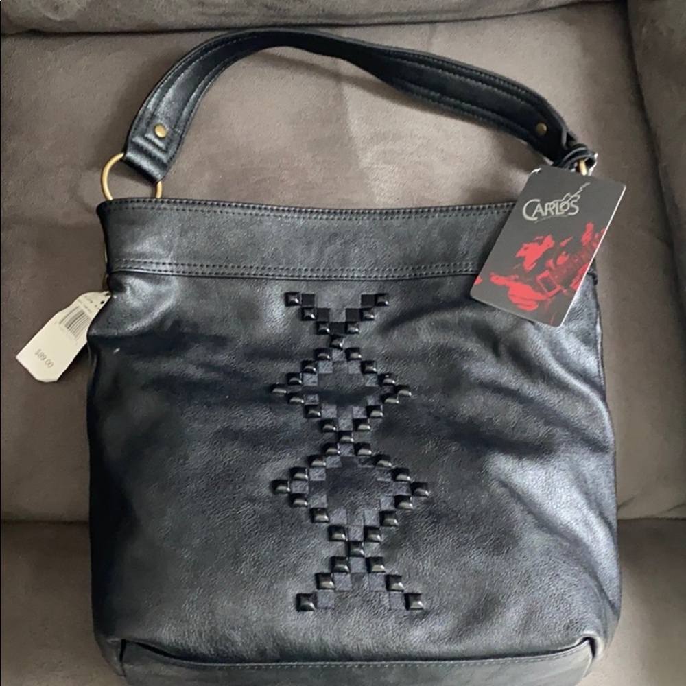 Carlos Santana Leather Hobo Bag